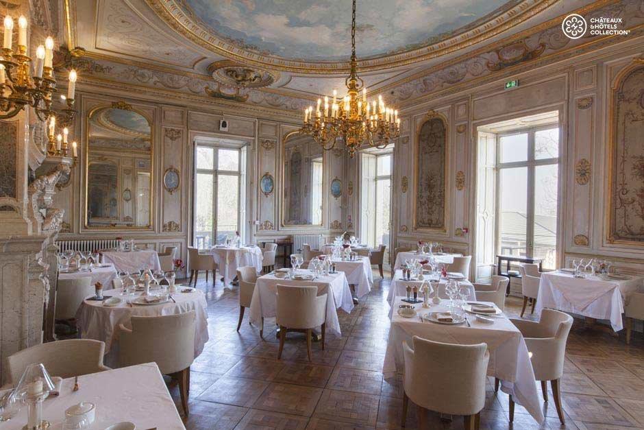 Chateau & Spa De La Cueillette Мерсо Ресторант снимка